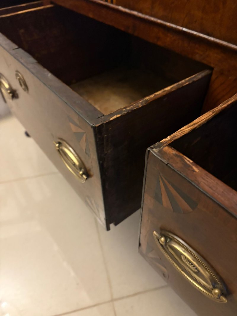 Antique 18th Century George III Oak & Mahogany Dresser Base